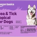 Amazon Basics Flea and Tick Topical Treatment and Prevention for Large Dogs (45-88 lbs), Fast Acting and Long Lasting, 3 Count, Packaging May Vary