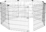 Amazon Basics Foldable Octagonal Metal Exercise Dog Playpen - Indoor/Ou, , Blacktdoor, No Door, Small (8 Panels, 24 x 30), Easy to assemble, store, and customize, 30" - Small, Black