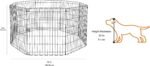 Amazon Basics Foldable Octagonal Metal Exercise Dog Playpen - Indoor/Ou, , Blacktdoor, No Door, Small (8 Panels, 24 x 30), Easy to assemble, store, and customize, 30" - Small, Black - Image 2