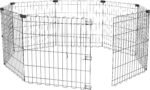 Amazon Basics Foldable Octagonal Metal Exercise Dog Playpen, Indoor/Outdoor Pet Fence, No Door, 8 Panels, Extra Small, 24 x 24 Inches, Black