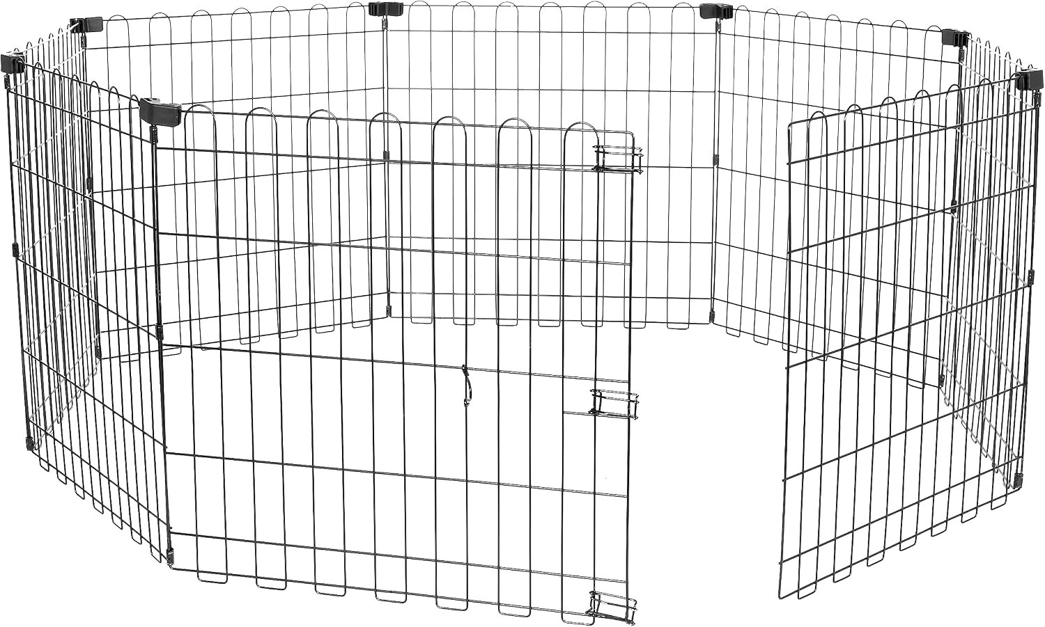 Amazon Basics Foldable Octagonal Metal Exercise Dog Playpen, Indoor/Outdoor Pet Fence, No Door, 8 Panels, Extra Small, 24 x 24 Inches, Black Amazon Basics Foldable Octagonal Metal Exercise Dog Playpen, Indoor/Outdoor Pet Fence, No Door, 8 Panels, Extra Small, 24 x 24 Inches, Black