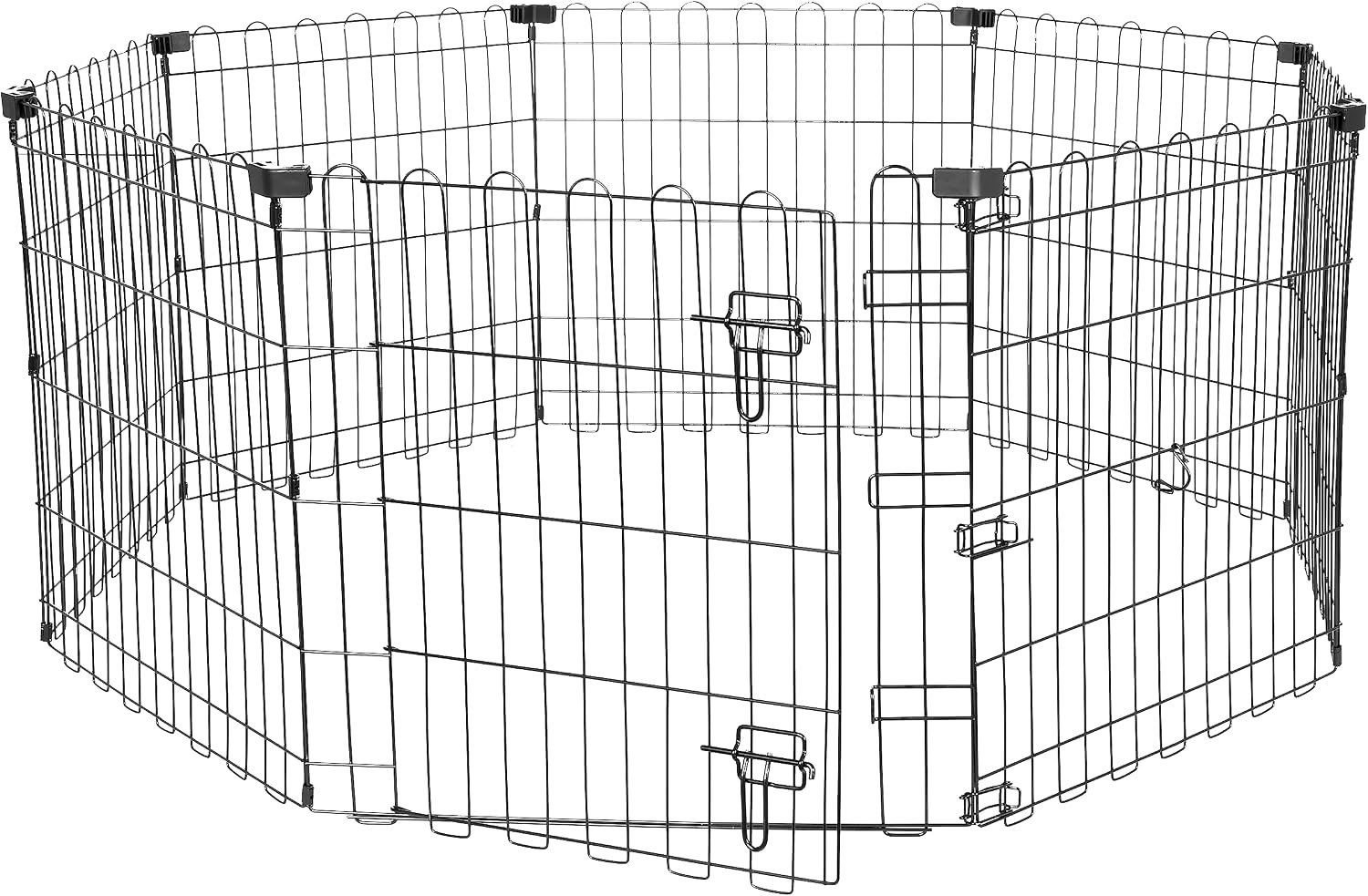 Amazon Basics Foldable Octagonal Metal Exercise Pen for Dogs, Indoor/Outdoor, Single Door, 8 Panels, 24″ Height, Extra Small, Easy to Assemble, Black Amazon Basics Foldable Octagonal Metal Exercise Pen for Dogs, Indoor/Outdoor, Single Door, 8 Panels, 24″ Height, Extra Small, Easy to Assemble, Black