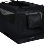 Amazon Basics Foldable Portable Soft Pet Dog Crate Carrier Kennel, 36 x 24 x 24 inches, Black