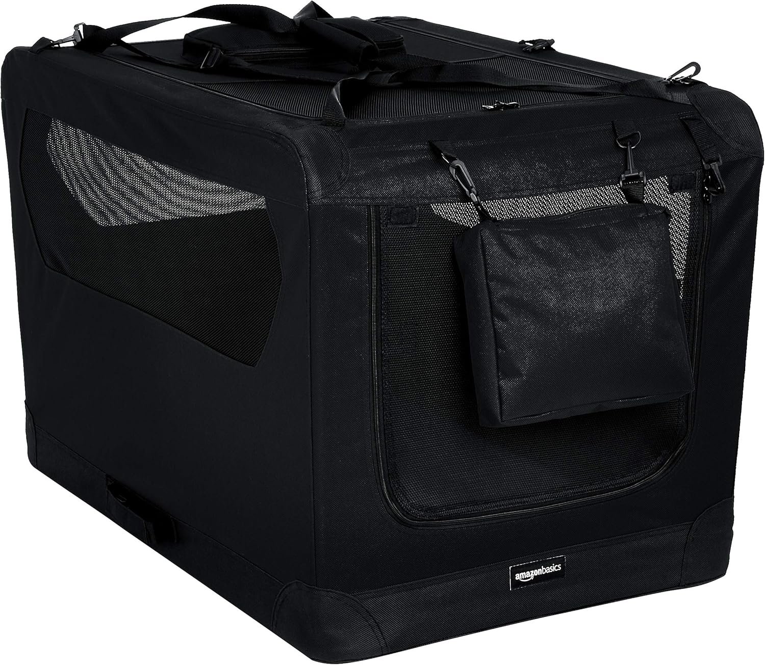 Amazon Basics Foldable Portable Soft Pet Dog Crate Carrier Kennel, 36 x 24 x 24 inches, Black Amazon Basics Foldable Portable Soft Pet Dog Crate Carrier Kennel, 36 x 24 x 24 inches, Black