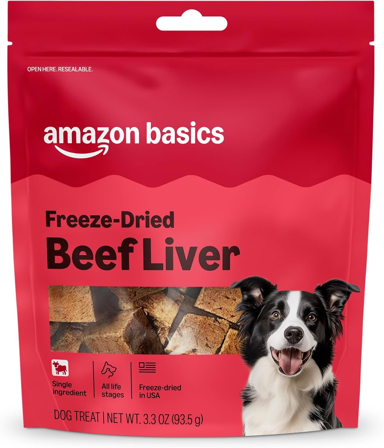 Amazon Basics Freeze-Dried Raw Single Ingredient Dog Treats (Previously Wag), Beef Liver, High Protein, Grain-Free, 3.3 Ounce (Pack of 1), Packaging may vary Amazon Basics Freeze-Dried Raw Single Ingredient Dog Treats (Previously Wag), Beef Liver, High Protein, Grain-Free, 3.3 Ounce (Pack of 1), Packaging may vary