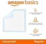 Amazon Basics Leak-Proof Dog and Puppy Potty Training Pee Pads with Quick-Dry 5-Layer Super Absorbent Design for Housebreaking, Regular Size 22x22", Blue & White, 150 Count - Image 2