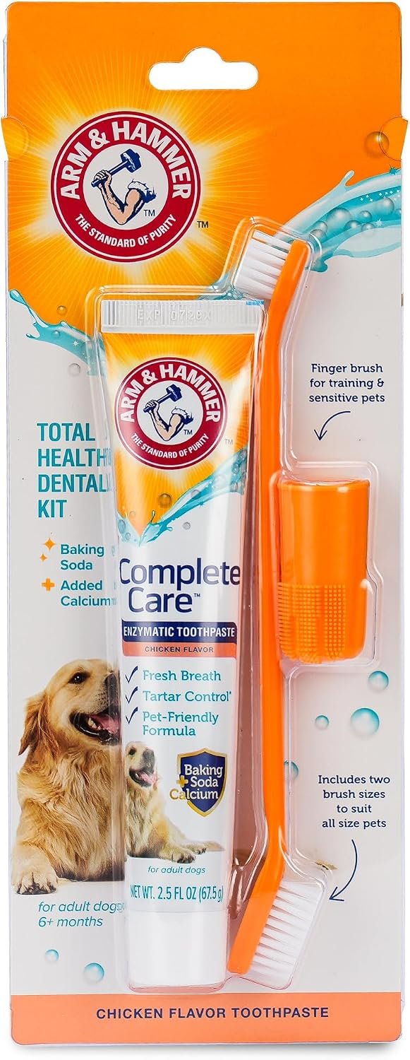 Arm & Hammer, Dog Dental Kit, Toothbrush and Toothpaste, Chicken, 2.5 oz Arm & Hammer, Dog Dental Kit, Toothbrush and Toothpaste, Chicken, 2.5 oz
