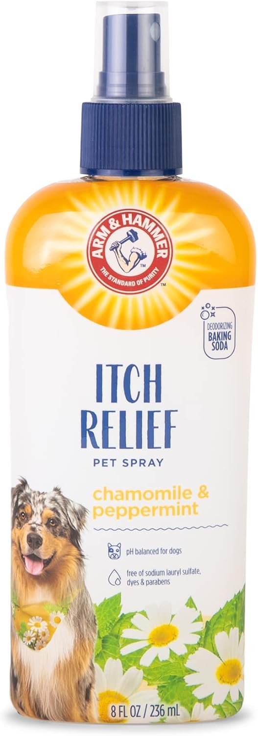 Arm & Hammer Dog Itch Relief Spray, Chamomile & Peppermint, 8 Fl Oz Arm & Hammer Dog Itch Relief Spray, Chamomile & Peppermint, 8 Fl Oz