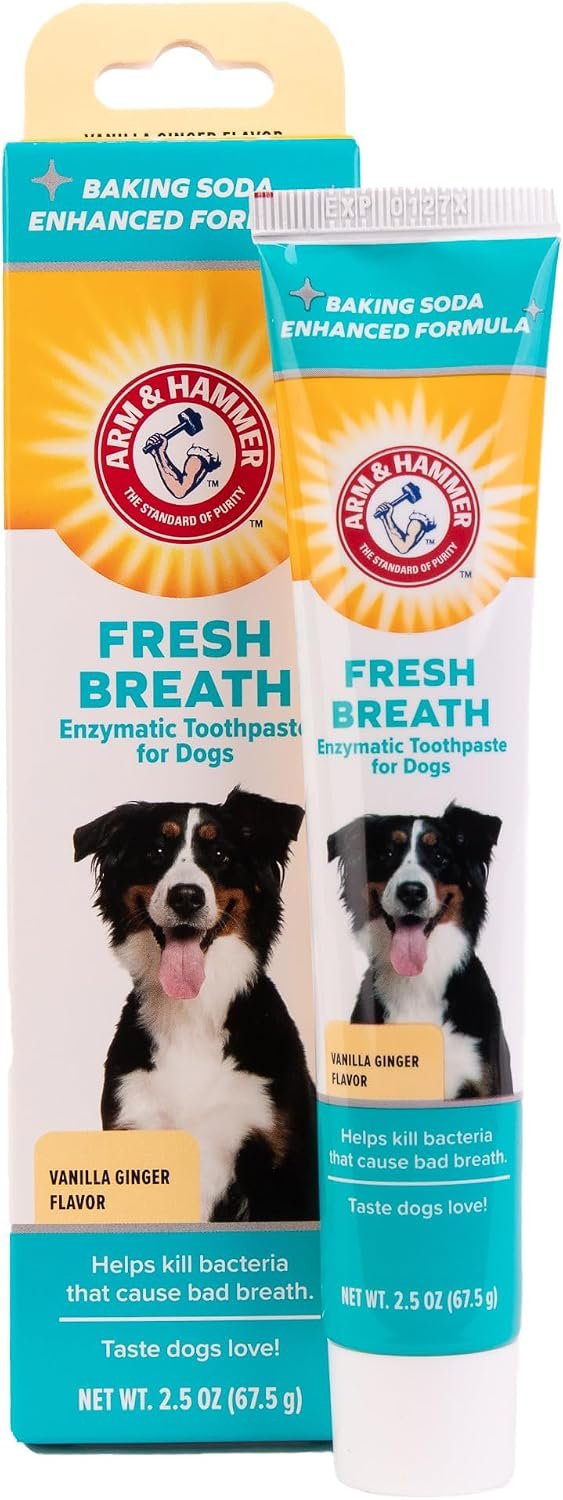 Arm & Hammer Fresh Breath Enzymatic Dog Toothpaste, Vanilla Ginger, 2.5 Oz Arm & Hammer Fresh Breath Enzymatic Dog Toothpaste, Vanilla Ginger, 2.5 Oz