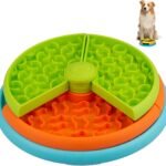 Atdoall Slow Feeder Dog Bowl, 3-Level Interactive Dog Puzzle Feeder