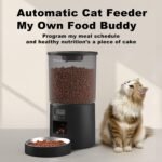 Automated Cat Feeder,Clear 4.2L Dry Food Dispenser with Single Bowl,Programmable Timed Pet Feeder for Up to 6 Daily Meals,10-Second Voice Message & Dual Power Backup (Black, 4.2L Press Version) - Image 2