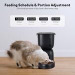 Automatic Cat Feeder and Water Dispenser FW1, Wire or Battery Cat Food Dispenser Timer Pet Feeder - Locking Lid, Desiccant Bag, Programmable Portion Control, 4 Daily Meals, 10s Voice Recorder - Image 2