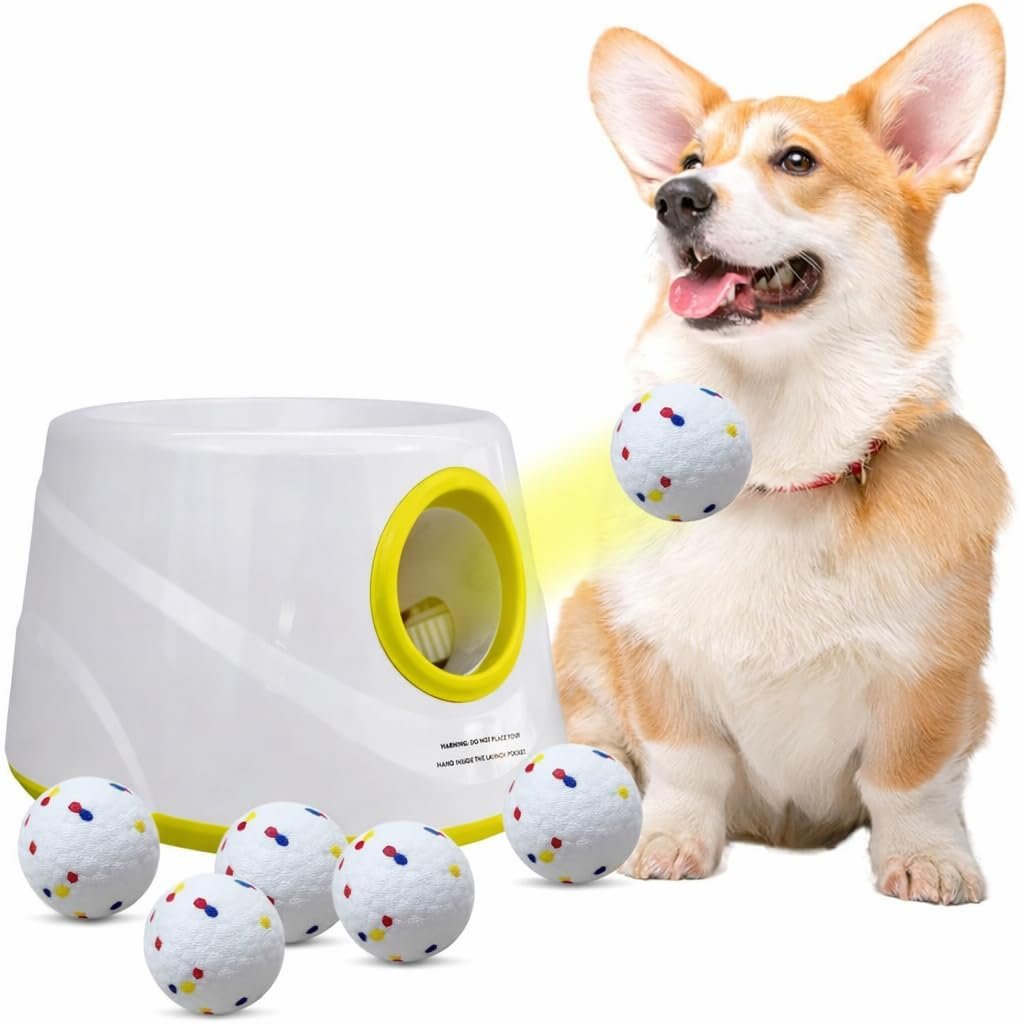Automatic Dog Ball Launcher, Interactive Fetch Machine for Small Medium Dog Automatic Dog Ball Launcher, Interactive Fetch Machine for Small Medium Dog