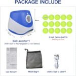 Automatic Dog Ball Launcher with 15 Pcs 2 Inch Mini Tennis Balls Deep Blue - Image 2