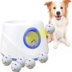 Automatic Dog Ball Launcher, with 6 2.3″ ETPU Balls, for Small/Medium Dogs