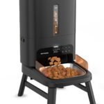 Automatic Dog Feeder for Large Breed – 15L/ 63 Cups Anti-Clog Dog Food Dispenser for 2-23mm Kibble, Elevated Stand, Large Food Tray, Dual Power, Up to 50 Portions 6 Meals Per Day, Keeps Fresh