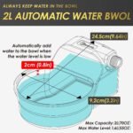 Automatic Dog Water Bowl Dispenser Patented 70OZ Water Dispenser for Dogs 2L Water Bowl Fit 3/4in GHT Male Faucet Outdoor Automatic Water Bowl Include Automatic Water Fill Valve Adapter 5ft Water Hose - Image 2