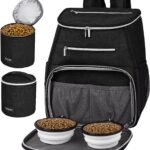 BAGLHER Dog Travel Bag, Dog Travel Backpack for Supplies, Black