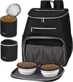 BAGLHER Dog Travel Bag, Dog Travel Backpack for Supplies, Black