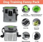 BARKIE Dog Training Kit - Treat Pouch, Pet Training Fanny Pack, 2 Puppy Training Clickers, Ultrasonic Silent Whistle, 2-in-1 Whistle Clicker, Clicker Training Guide Booklet, Dog Poop Bag (Grey) - Image 2