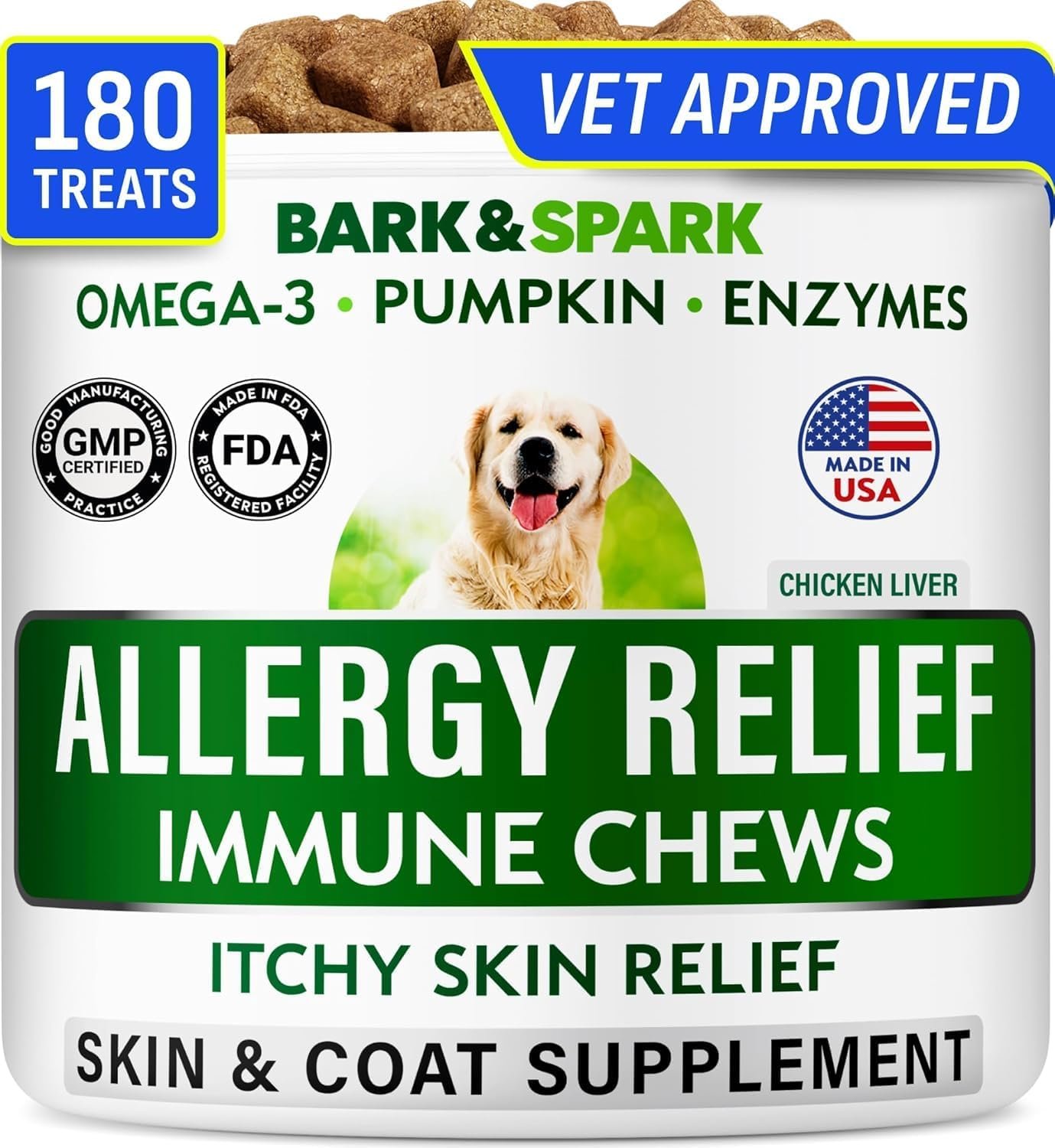 BARK&SPARK Dog Allergy Relief Chews – Skin Health, Anti-Itch Supplement BARK&SPARK Dog Allergy Relief Chews – Skin Health, Anti-Itch Supplement