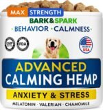 BARK&SPARK Hemp Dog Calming Chews - Stress, Travel, Anxiety Relief Treats