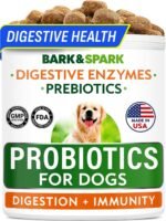 BARK&SPARK Probiotics for Dogs, Digestive Health Chews with Fiber & Enzymes