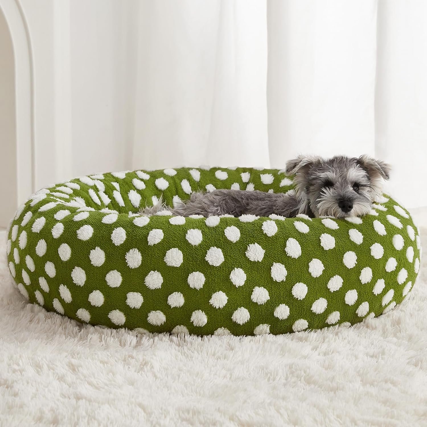 BFPETHOME Donut Dog Beds for Small Dogs, Round Cat Beds for Indoor Cats, Calming Pet Bed for Puppy and Kitty with Non-Slip Bottom, Cute Fancy Dog Bed Machine Washable Plush Fabric BFPETHOME Donut Dog Beds for Small Dogs, Round Cat Beds for Indoor Cats, Calming Pet Bed for Puppy and Kitty with Non-Slip Bottom, Cute Fancy Dog Bed Machine Washable Plush Fabric