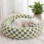 BFPETHOME Small Washable Cozy Donut Dog Beds for Dogs