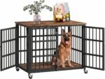 BOLDBONE 48 inch Dog Crate Furniture, Heavy Duty Dog Kennel Indoor for Large Dogs, Escape-Proof and Chew-Proof Wooden Dog Cage for high Anxiety Dog, Decorate House as TV Stand, End Table, Black Brown - Image 2