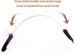 BOTH WINNERS Dual-Sided Shedding Blade with Stainless Steel Blade De-Shedding Tool for All Dog Coat Types- Soft Touch Grip (Burgundy) - Image 2