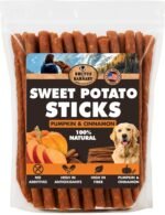 BRUTUS & BARNABY Sweet Potato Sticks, Cinnamon Pumpkin Dog Treats, 14 oz