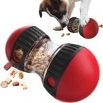 BSISUERM Dog Food Puzzle Toy Adjustable Treat Dispensing Food Dispenser Slow Feeder Bowls Puppy Enrichment Toy Ball Dog Interactive Chase Training Toys for Small Medium Large Dogs