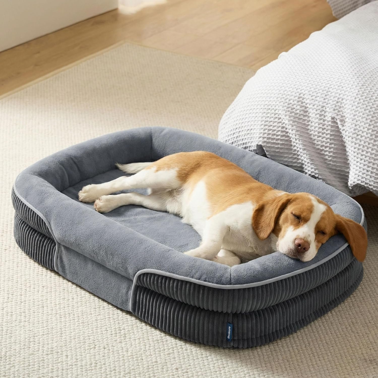 Bedsure 360°Oval Bolster Orthopedic Dog Beds Large Sized Dog,35″ Grey Bedsure 360°Oval Bolster Orthopedic Dog Beds Large Sized Dog,35″ Grey