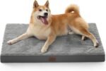 Bedsure ComfyFleece Large Dog Bed for Crate with Washable Cover, 35x22