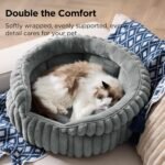 Bedsure ComfyFleece™ Small Cat Bed S with ComfyFleece™ Waterproof Dog Blankets for Small Dogs Warm Grey - Image 2