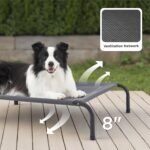 Bedsure Outdoor Elevated Cooling XL Dog Bed for Extra Large Dog, 54in Grey - Image 2