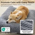 Bedsure Washable Dog Bed for Crate Large Sized Dog, Soft Bubble Fleece, 35" - Image 2