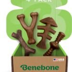 Benebone Large 4-Pack Dog Toys for Aggressive Chewers – Under 90 lbs