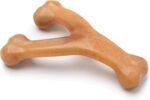 Benebone Wishbone Dog Chew Toy for Aggressive Chewers, Real Chicken, Medium