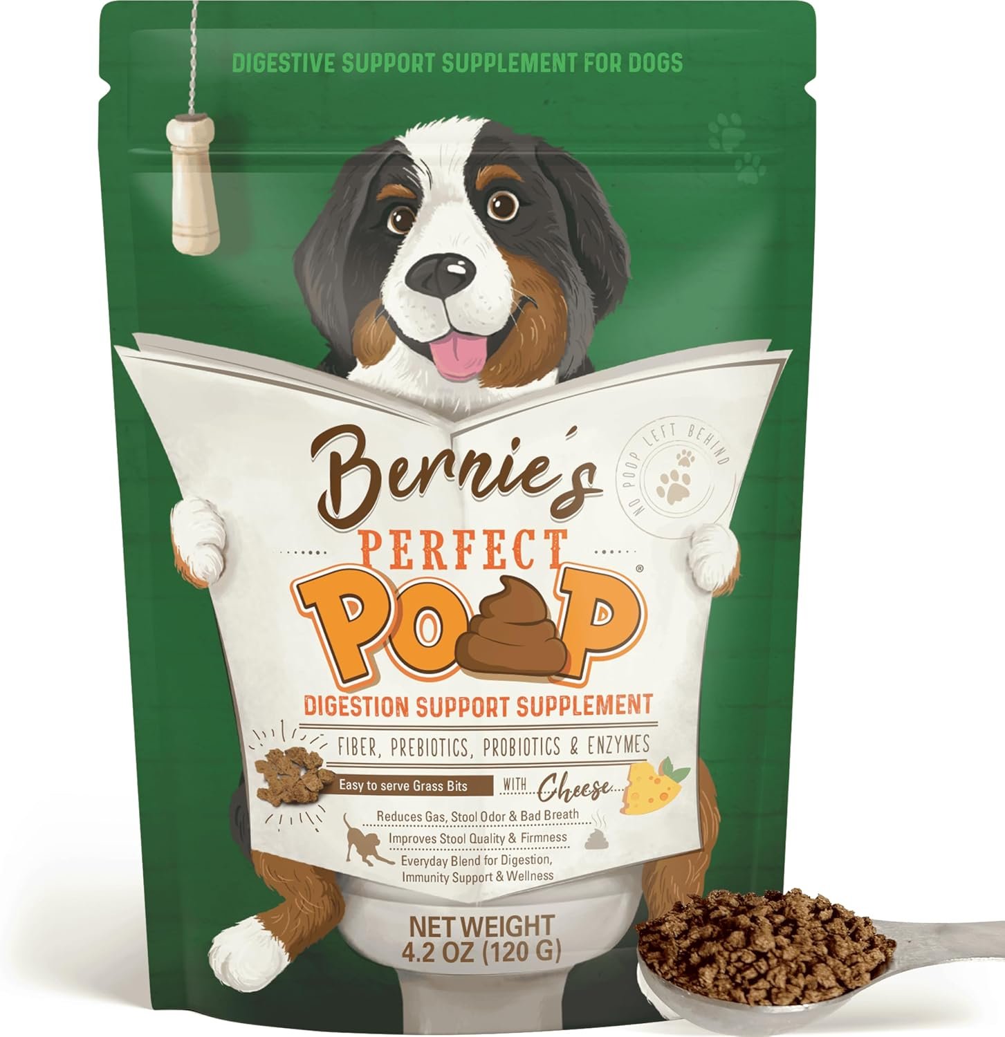 Bernie’s Perfect Poop 4-in-1 Dog Digestion Supplement, Cheese, 4.2 oz Bernie’s Perfect Poop 4-in-1 Dog Digestion Supplement, Cheese, 4.2 oz