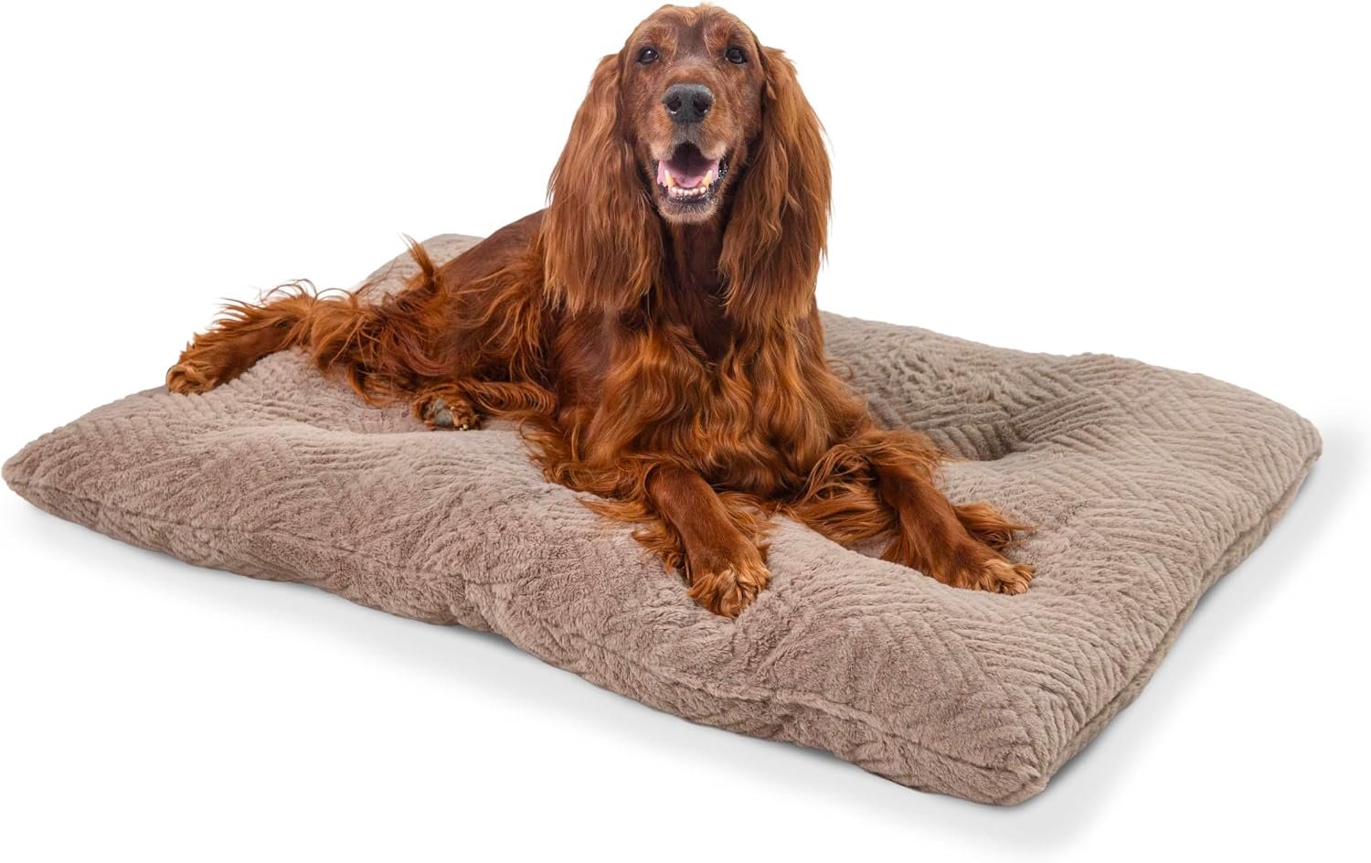 Best Friends by Sheri Comfy Crate Dog Bed Washable, Mushroom, 42″ x 28″ Best Friends by Sheri Comfy Crate Dog Bed Washable, Mushroom, 42″ x 28″
