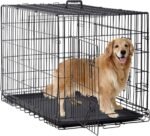 BestPet | Dog Crate | 48" | Black | Foldable Metal Kennel with Double Doors