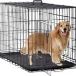 BestPet | Dog Crate | 48″ | Black | Foldable Metal Kennel with Double Doors