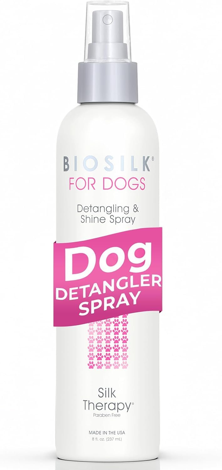 BioSilk for Dogs Silk Therapy Detangling and Shine Spray, 8 Fl Oz BioSilk for Dogs Silk Therapy Detangling and Shine Spray, 8 Fl Oz