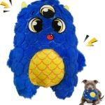 Bite Force – Durable & Strong Dog Toy Blue Furocious Frank Monster with Squeaker, Kevlar-Reinforced Seams for Aggressive chewers.