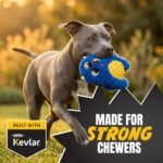 Bite Force - Durable & Strong Dog Toy Blue Furocious Frank Monster with Squeaker, Kevlar-Reinforced Seams for Aggressive chewers. - Image 2