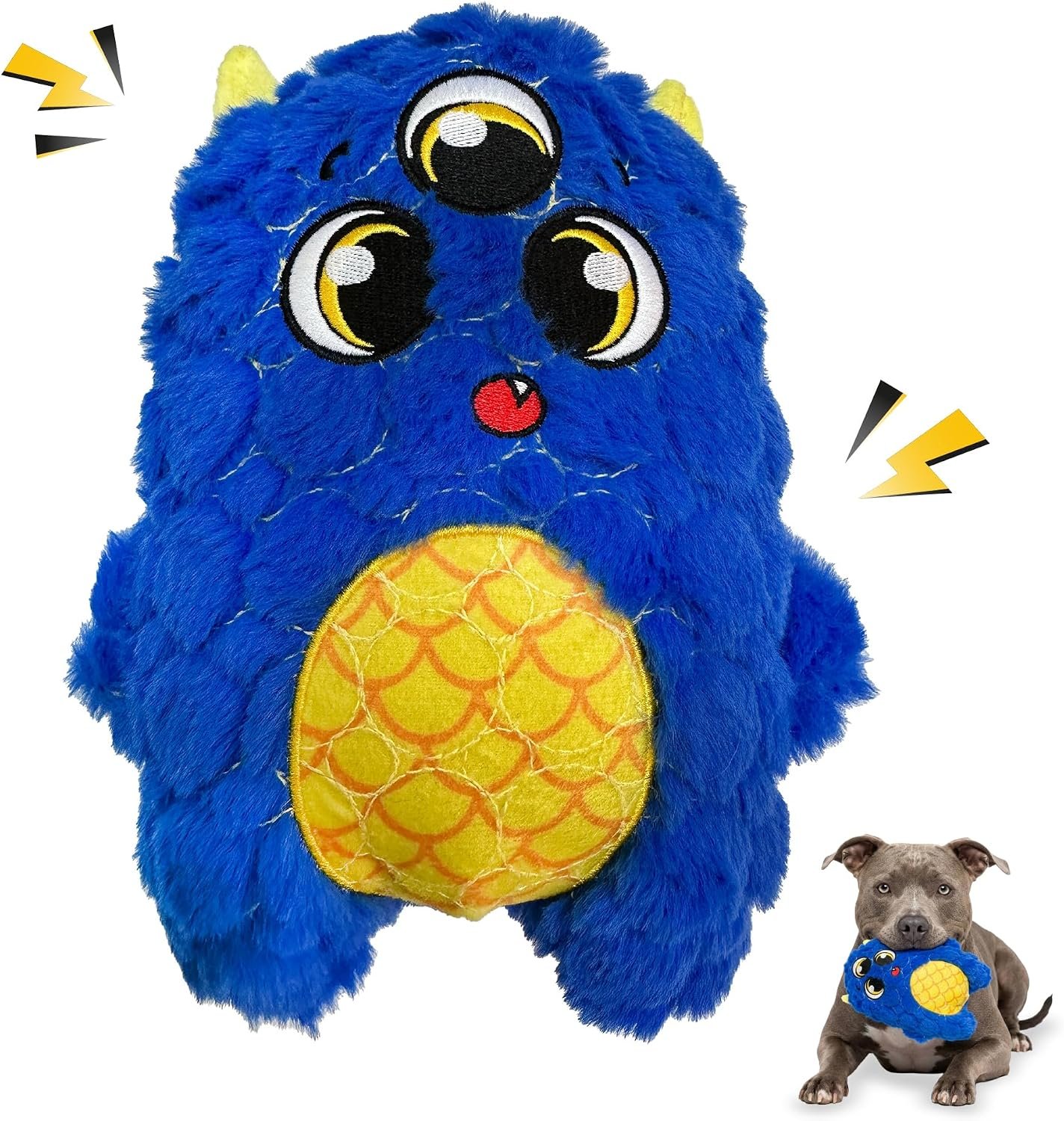 Bite Force – Durable & Strong Dog Toy Blue Furocious Frank Monster with Squeaker, Kevlar-Reinforced Seams for Aggressive chewers. Bite Force – Durable & Strong Dog Toy Blue Furocious Frank Monster with Squeaker, Kevlar-Reinforced Seams for Aggressive chewers.