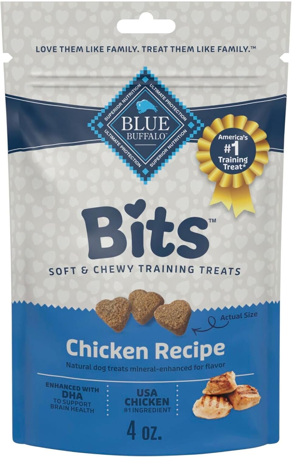 Blue Buffalo Bits Chicken Training Treats, 4 oz Blue Buffalo Bits Chicken Training Treats, 4 oz