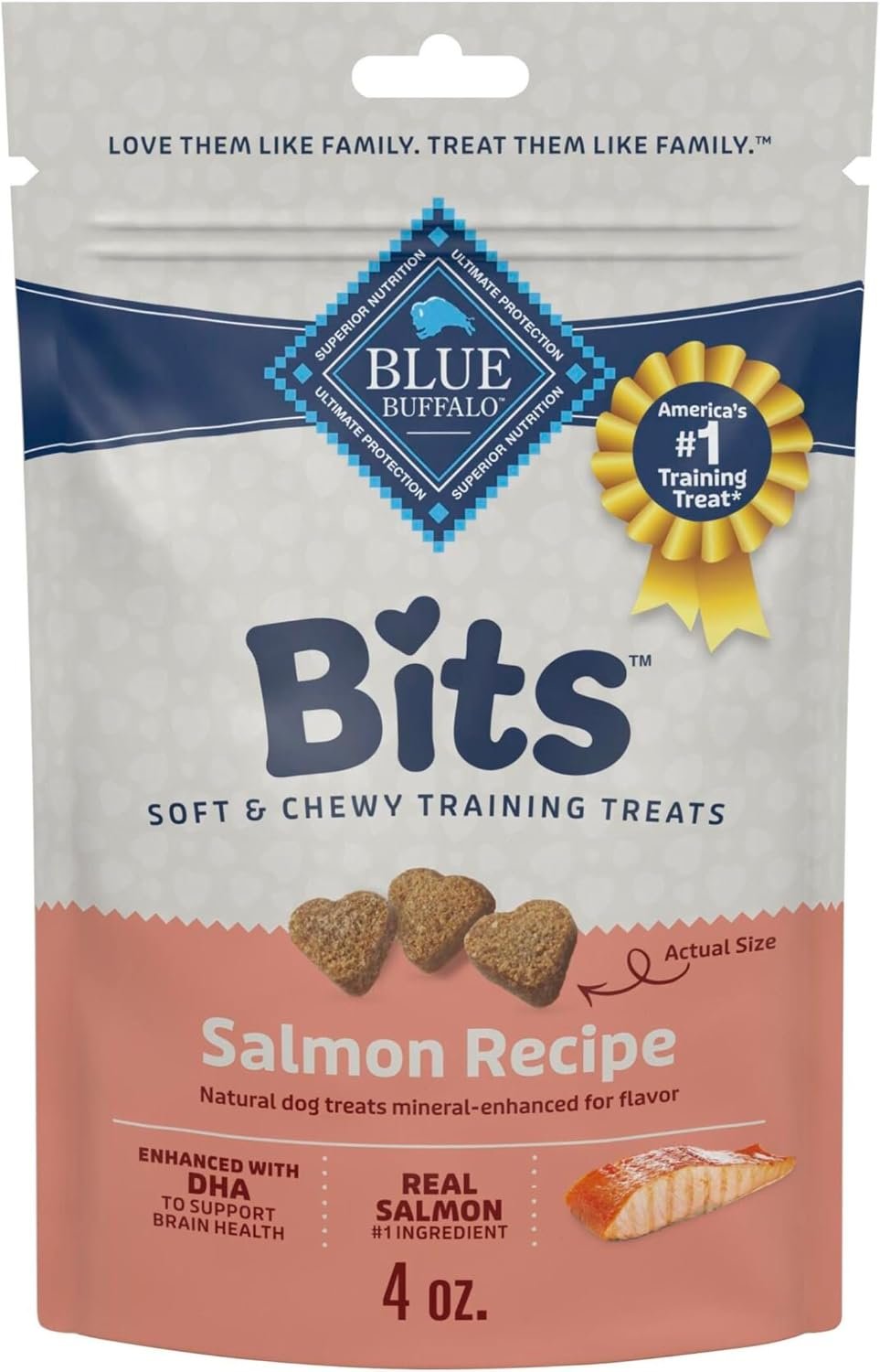 Blue Buffalo Bits Salmon Training Treats, 4 oz Blue Buffalo Bits Salmon Training Treats, 4 oz
